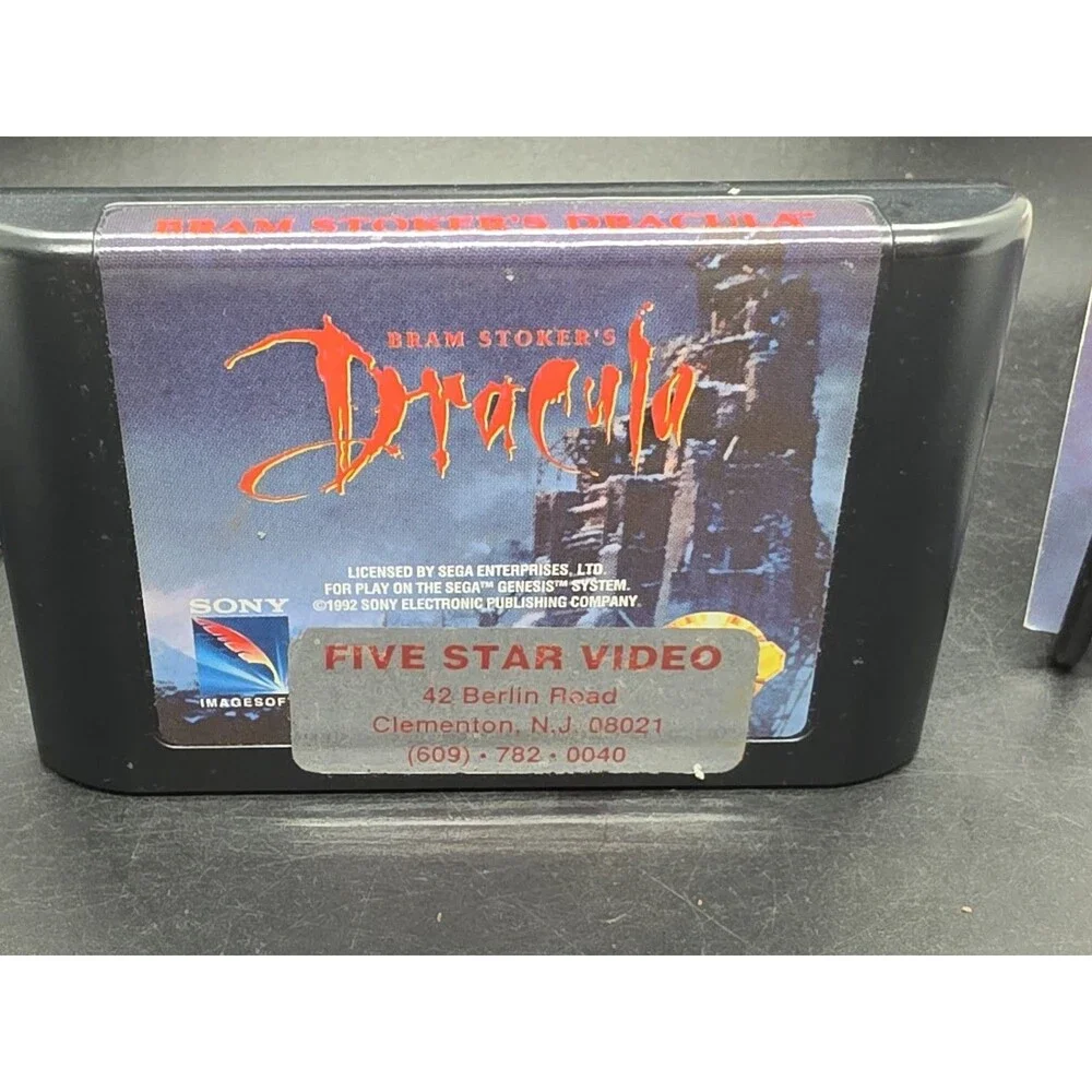 Bram Stoker's Dracula Genesis CIB W/ Manual Cleaned Tested Video Store Sticker